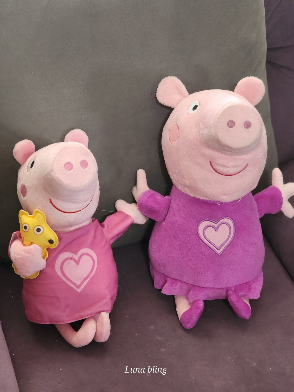 Peppa Pig Plush Pair in Pink and Purple by Peppa Pig